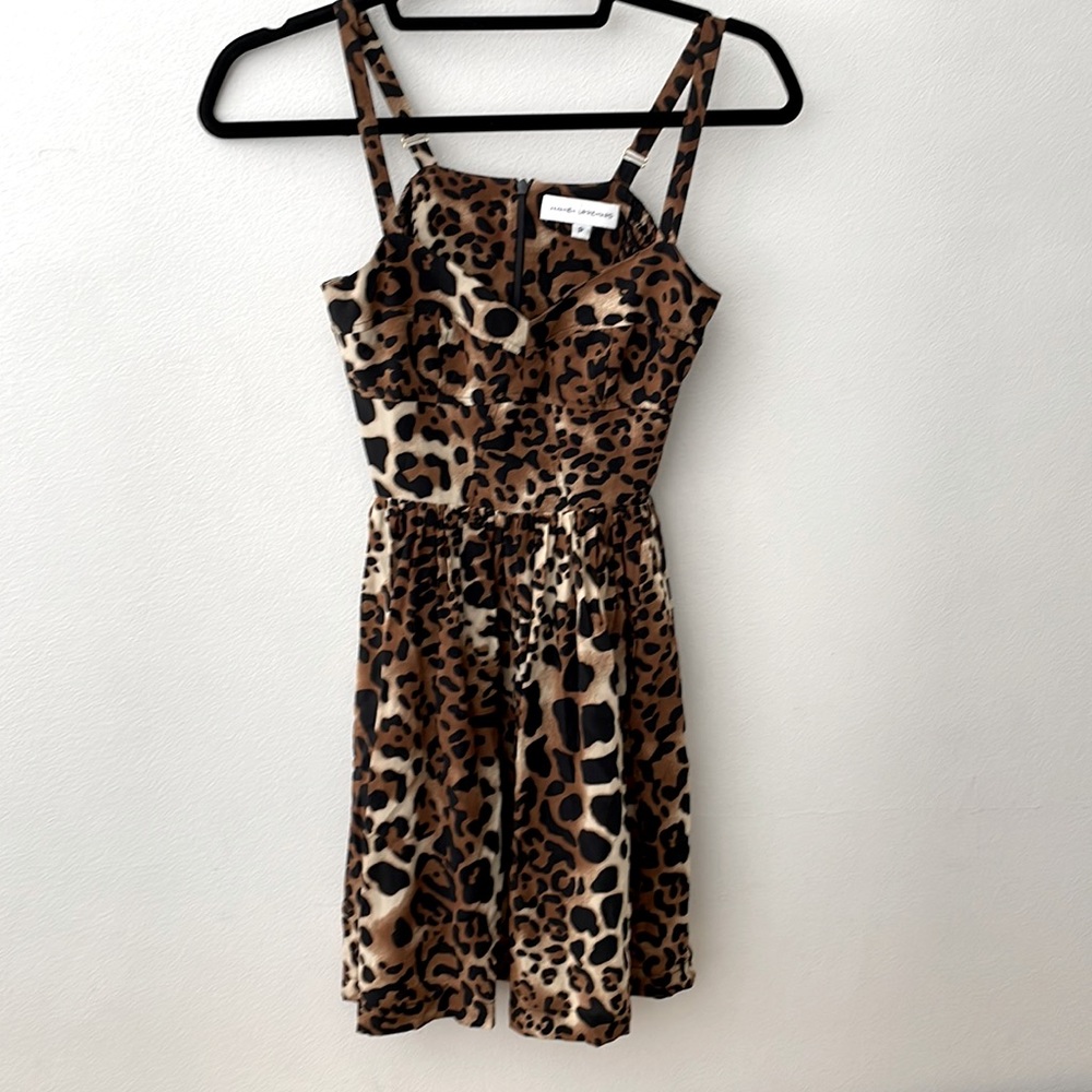 Amanda Uprichard animal print silk dress